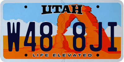UT license plate W488JI