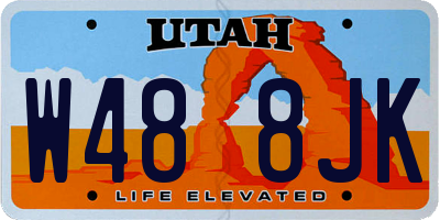 UT license plate W488JK