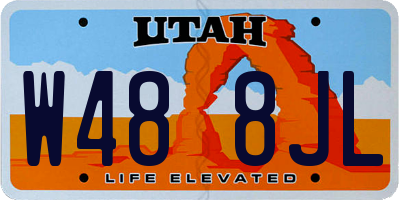 UT license plate W488JL