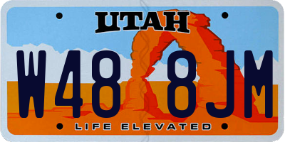 UT license plate W488JM