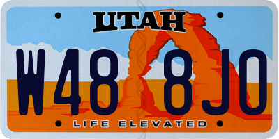 UT license plate W488JO