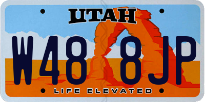 UT license plate W488JP