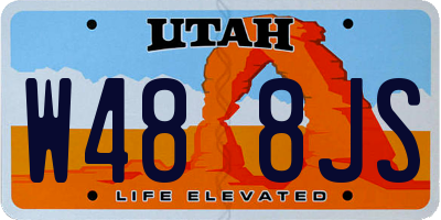 UT license plate W488JS