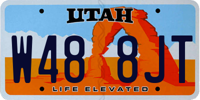 UT license plate W488JT