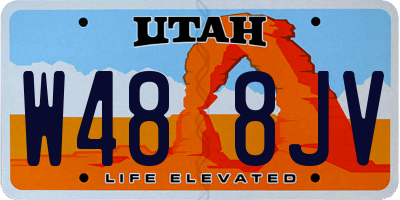 UT license plate W488JV