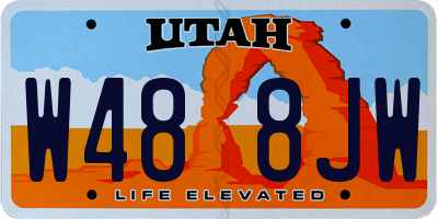 UT license plate W488JW