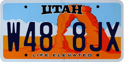 UT license plate W488JX