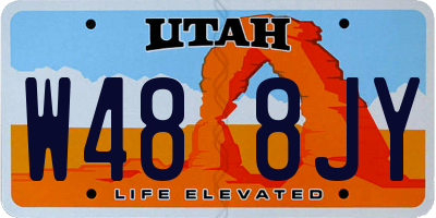 UT license plate W488JY