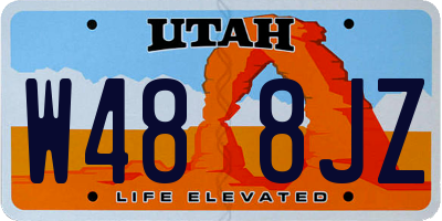 UT license plate W488JZ