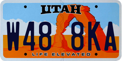 UT license plate W488KA