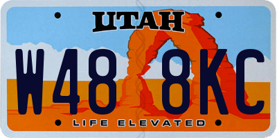 UT license plate W488KC