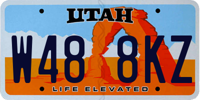 UT license plate W488KZ