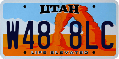 UT license plate W488LC