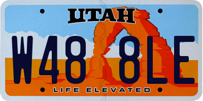 UT license plate W488LE