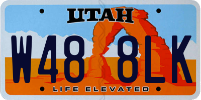 UT license plate W488LK