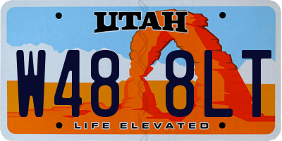 UT license plate W488LT