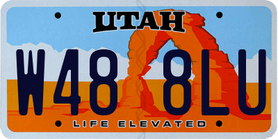UT license plate W488LU