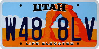 UT license plate W488LV