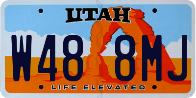 UT license plate W488MJ