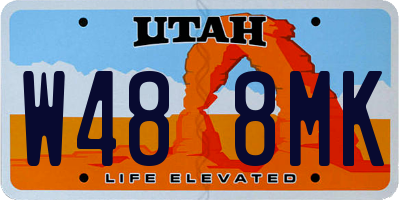 UT license plate W488MK