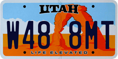 UT license plate W488MT