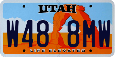 UT license plate W488MW