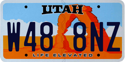UT license plate W488NZ