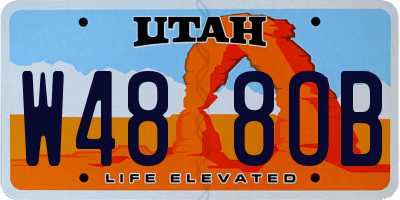 UT license plate W488OB