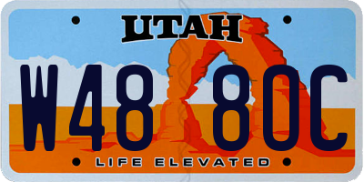 UT license plate W488OC
