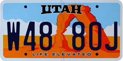 UT license plate W488OJ