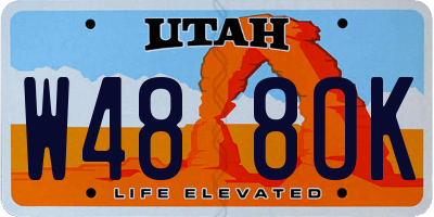 UT license plate W488OK