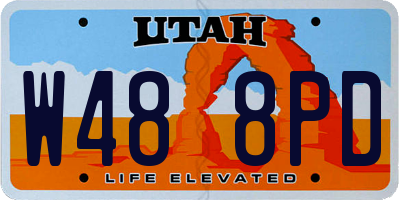 UT license plate W488PD