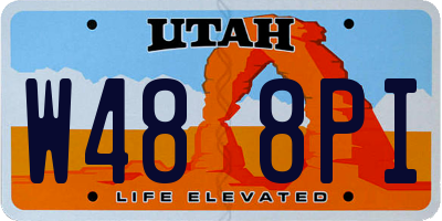 UT license plate W488PI