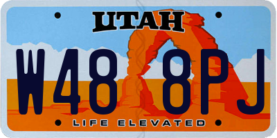 UT license plate W488PJ