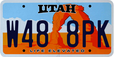 UT license plate W488PK