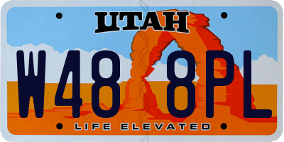 UT license plate W488PL