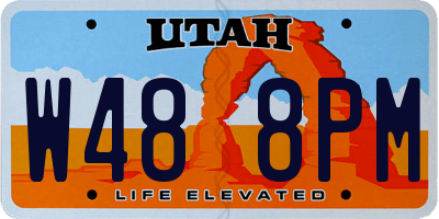 UT license plate W488PM