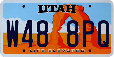 UT license plate W488PQ