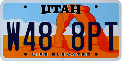 UT license plate W488PT