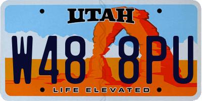 UT license plate W488PU