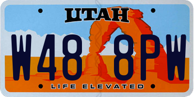 UT license plate W488PW