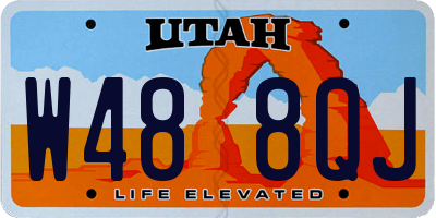 UT license plate W488QJ