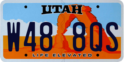 UT license plate W488QS
