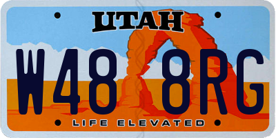 UT license plate W488RG
