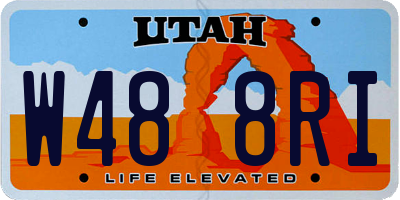 UT license plate W488RI