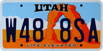 UT license plate W488SA