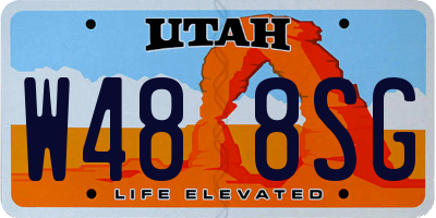 UT license plate W488SG