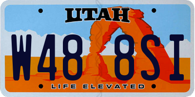 UT license plate W488SI