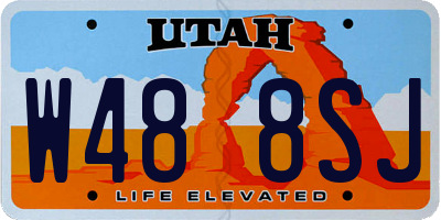UT license plate W488SJ