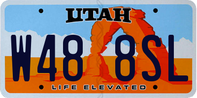 UT license plate W488SL